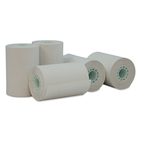 Universal One UNV35766 Direct Thermal Print Paper Rolls, 0.5" Core, 2.25" x 55 ft, White, 50/Carton