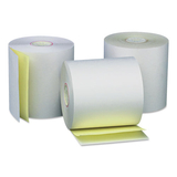 Universal One UNV35767 Carbonless Paper Rolls, White/canary, 3