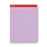 Universal UNV35878 Colored Perforated Ruled Writing Pads, Wide/Legal Rule, 50 Assorted Color 8.5 x 11.75 Sheets, 6/Pack