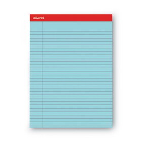 Universal UNV35880 Colored Perforated Note Pads, 8-1/2 X 11, Blue, 50-Sheet, Dozen
