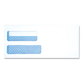 Universal UNV36104 Double Window Business Envelope, #10, Square Flap, Self-Adhesive Closure, 4.13 x 9.5, White, 500/Box