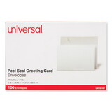 Universal UNV36107 Peel Seal Strip Business Envelope, #A9, Square Flap, Self-Adhesive Closure, 5.74 x 8.75, White, 100/Box
