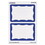 Universal UNV39120 Border-Style Self-Adhesive Name Badges, 3 1/2 X 2 1/4, White/blue, 100/pack, Price/PK