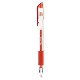 Universal UNV39512 Roller Ball Stick Gel Pen, Red Ink, Medium, Dozen