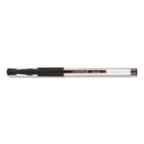 Universal UNV39514 Comfort Grip Gel Pen, Stick, Fine 0.5 mm, Black Ink, Clear/Black Barrel, Dozen