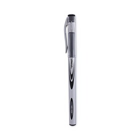 Universal UNV39620 Gel Pen, Stick, Medium 0.7 mm, Black Ink, Silver/Black Barrel, Dozen