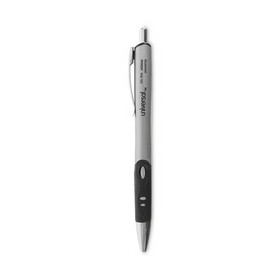 Universal UNV39720 Comfort Grip Gel Pen, Retractable, Medium 0.7 mm, Black Ink, Gray/Black/Silver Barrel, Dozen