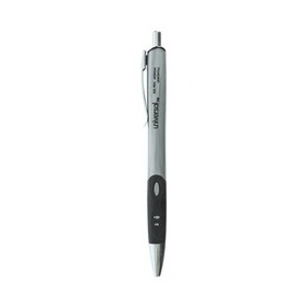 Universal UNV39724 Comfort Grip Gel Pen, Retractable, Medium 0.7 mm, Black Ink, Gray/Black/Silver Barrel, 36/Pack