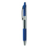 Universal UNV39911 Comfort Grip Clear Retractable Gel Ink Roller Ball Pen, Blue Ink, .7mm, 36/Pack