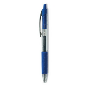 Universal UNV39911 Comfort Grip Gel Pen, Retractable, Medium 0.7 mm, Blue Ink, Clear/Blue Barrel, 36/Pack