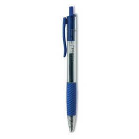 UNIVERSAL OFFICE PRODUCTS UNV39913 Comfort Grip Gel Pen, Retractable, Medium 0.7 mm, Blue Ink, Clear/Blue Barrel, Dozen