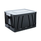 Universal UNV40010 Collapsible Crate, 17 1/4 x 14 1/4 x 10 1/2, Black/Gray, 2/Pack