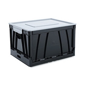 Universal UNV40010 Collapsible Crate, Letter/Legal Files, 17.25" x 14.25" x 10.5", Black/Gray, 2/Pack