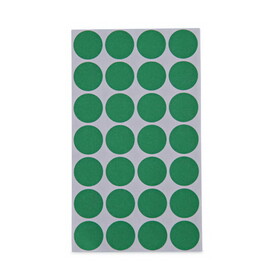 Universal UNV40115 Self-Adhesive Removable Color-Coding Labels, 0.75" dia, Green, 28/Sheet, 36 Sheets/Pack