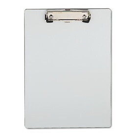 Universal UNV40303 Plastic Brushed Aluminum Clipboard, 1/2" Capacity, Holds 8 1/2 X 11, Silver