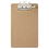 Universal UNV40305VP Hardboard Clipboard, 1.25" Clip Capacity, Holds 8.5 x 14 Sheets, Brown, 3/Pack, Price/PK
