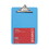 Universal UNV40307 Plastic Clipboard With High Capacity Clip, 1" Capacity, Holds 8 1/2 X 12, Blue, Price/EA