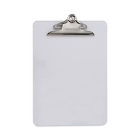 Universal UNV40308 Plastic Clipboard With High Capacity Clip, 1" Capacity, Holds 8 1/2 X 12, Clear