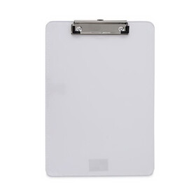 Universal UNV40310 Plastic Clipboard with Low Profile Clip, 0.5" Clip Capacity, Holds 8.5 x 11 Sheets, Clear