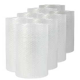 Universal UNV4087906 Bubble Packaging, 0.19" Thick, 12" x 200 ft, Perforated Every 12", Clear, 8/Carton
