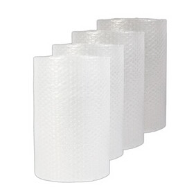 Universal UNV4087909 Bubble Packaging, 0.31" Thick, 24" x 75 ft, Perforated Every 24", Clear, 4/Carton