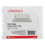 Universal UNV42215 Hanging File Folder Plastic Index Tabs, 1/5 Tab Cut, 2 1/4