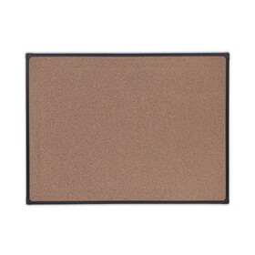 Universal UNV43023 Tech Cork Board, 48 x 36, Brown Surface, Black Aluminum Frame