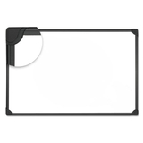 Universal UNV43025 Design Series Magnetic Steel Dry Erase Board, 36 x 24, White, Black Frame