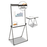 Universal UNV43030 Foldable Double-Sided Dry Erase Easel, Two Configurations, 29 x 41, White Surface, Black Plastic Frame