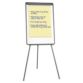 Universal UNV43032 Dry Erase Board with Tripod Easel, 29 x 41, White Surface, Black Frame