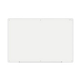 Universal UNV43234 Frameless Glass Marker Board, 72 x 48, White Surface