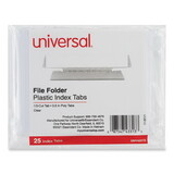 Universal UNV43313 Hanging File Folder Plastic Index Tabs, 1/3 Tab Cut, 3 1/2