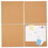 Universal UNV43404 Cork Tile Panels, 12 x 12, Brown Surface, 4/Pack, Price/PK