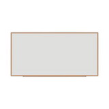 Universal UNV43620 Dry-Erase Board, Melamine, 96 X 48, White, Oak-Finished Frame