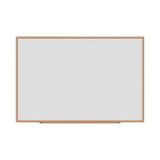 Universal UNV43621 Dry-Erase Board, Melamine, 72 X 48, White, Oak-Finished Frame