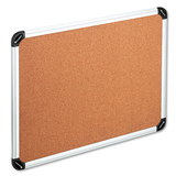 Universal UNV43714 Cork Board With Aluminum Frame, 48 X 36, Natural, Silver Frame