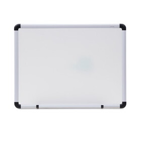 Universal UNV43722 Dry Erase Board, Melamine, 24 X 18, White, Black/gray, Aluminum/plastic Frame