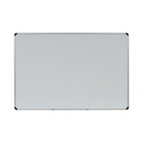Universal UNV43843 Deluxe Porcelain Magnetic Dry Erase Board, 72 x 48, White Surface, Silver/Black Aluminum Frame