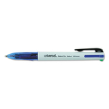 Universal UNV44444 Retractable 4-Color Pen, 1 mm, Medium, Assorted Ink, 3/PK