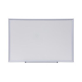 Universal UNV44624 Deluxe Melamine Dry Erase Board, 36 x 24, Melamine White Surface, Silver Aluminum Frame