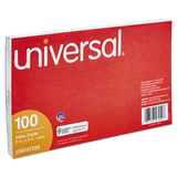 Universal UNV47250 Ruled Index Cards, 5 X 8, White, 100/pack