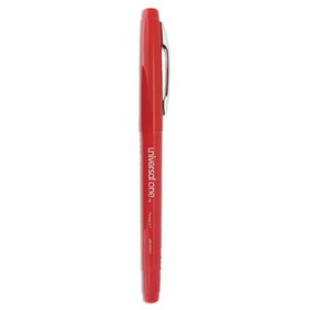 UNIVERSAL OFFICE PRODUCTS UNV50503 Roller Ball Porous Tip Stick Pen, Red Ink, Medium, Dozen
