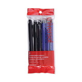 Universal UNV55106 Pen-Style Retractable Eraser, Blue;Black, 6/Pack
