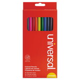 Universal UNV55324 Woodcase Colored Pencils, 3 mm, 24 Assorted Colors, 24 per pack
