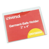 Universal UNV56004 Clip-On Clear Badge Holders W/inserts, Top Load, 3 X 4, White, 50/box