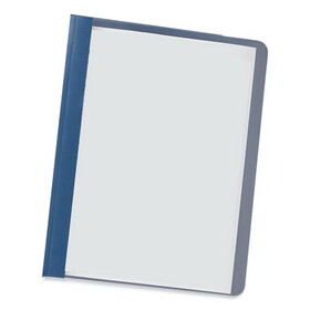 Universal UNV57122 Clear Front Report Cover, Prong Fastener, 0.5" Capacity, 8.5 x 11, Clear/Dark Blue, 25/Box