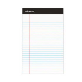 Universal One UNV57300 Premium Ruled Writing Pads, 5 X 8, Legal Rule, White, 50 Sheets, 12/pack
