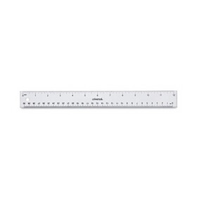 Universal UNV59022 Acrylic Plastic Ruler, 12", Clear