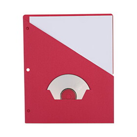 Universal UNV61683 Slash-Cut Pockets for Three-Ring Binders, Jacket, Letter, 11 Pt., 8.5 x 11, Red, 10/Pack
