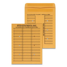 Universal UNV63570 Deluxe Interoffice Press and Seal Envelopes, #97, Two-Sided Three-Column Format, 10 x 13, Brown Kraft, 100/Box